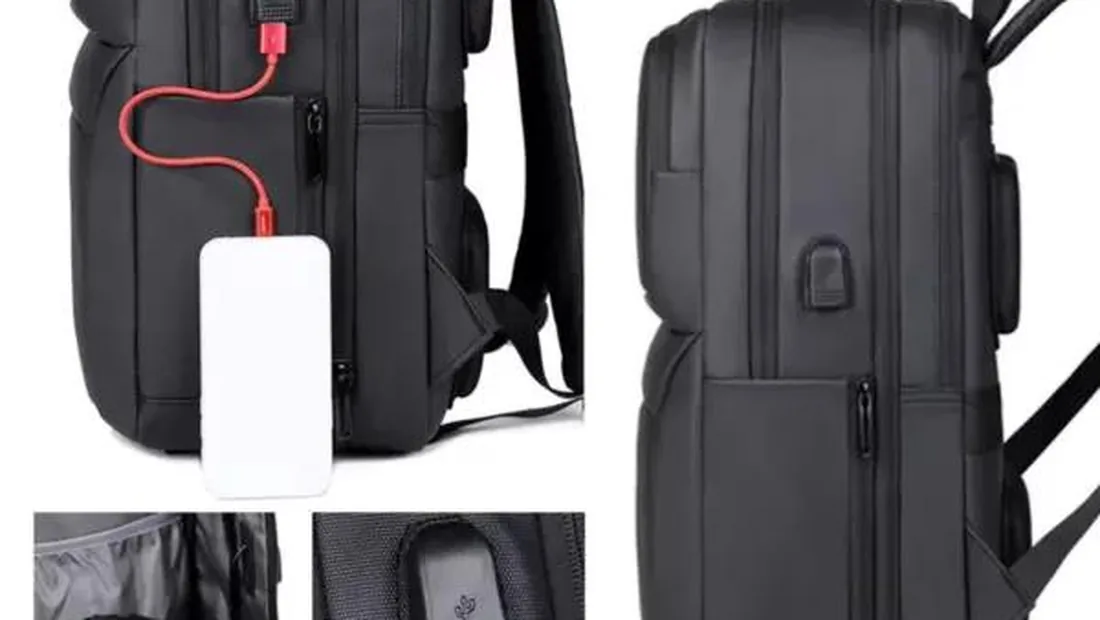 Custom clear backpack with transparent panel for school and stadium security
